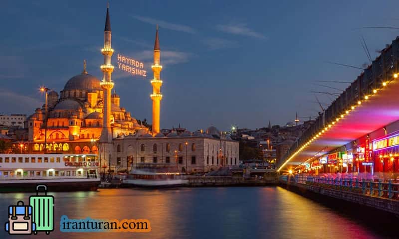 مکان های دیدنی استانبول در شب